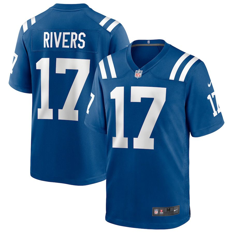 Men Indianapolis Colts 17 Philip Rivers Nike Royal Player Game NFL Jersey